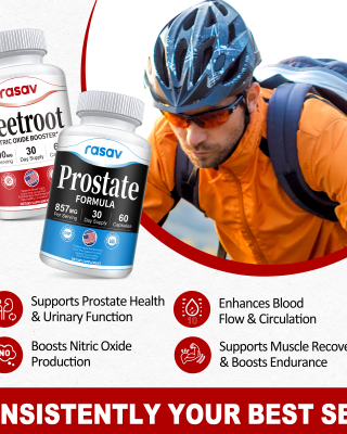 Prostate Supplement & Nitric Oxide Booster Bundle for Men, Include Saw Palmetto, Pygeum Powder and Beetroot, Supports Prostate and Urinary Health, Blood Flow - 60 Capsules & 60 Capsules