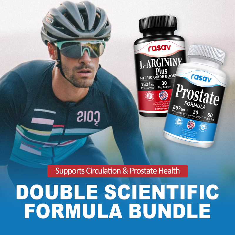 Prostate Supplement & Nitric Oxide Booster Bundle for Men, Include Saw Palmetto, Pygeum Powder and L-Arginine, Supports Prostate and Urinary Health, Blood Flow - 60 Capsules & 60 Capsules