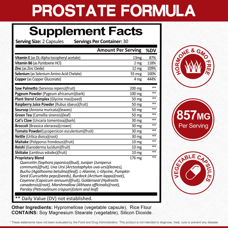 Prostate Supplement & Nitric Oxide Booster Bundle for Men, Include Saw Palmetto, Pygeum Powder and L-Arginine, Supports Prostate and Urinary Health, Blood Flow - 60 Capsules & 60 Capsules