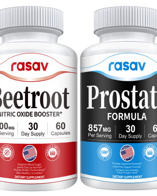 Prostate Supplement & Nitric Oxide Booster Bundle for Men, Include Saw Palmetto, Pygeum Powder and Beetroot, Supports Prostate and Urinary Health, Blood Flow - 60 Capsules & 60 Capsules