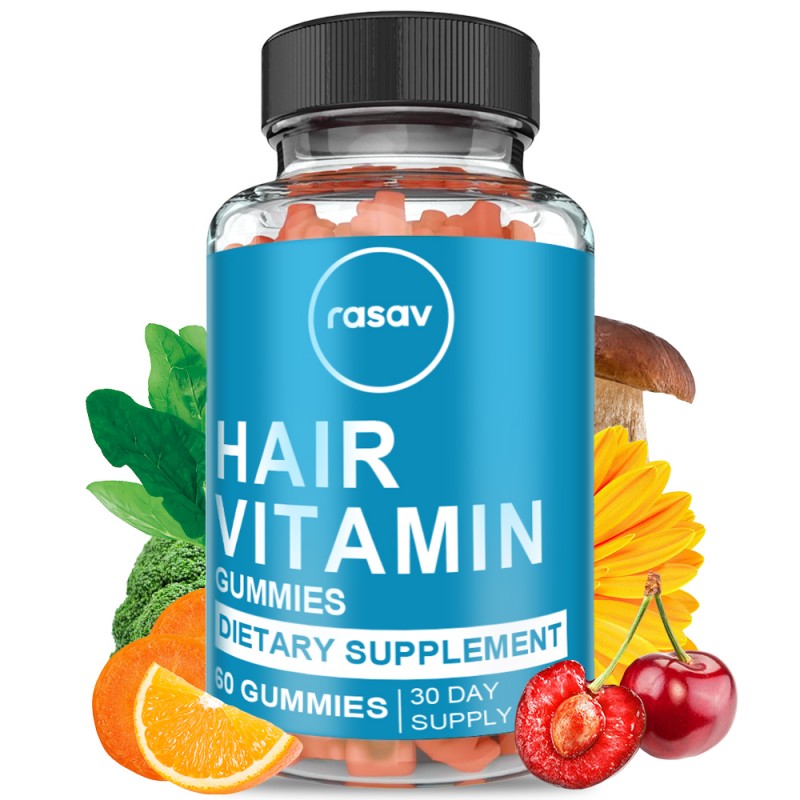  Hair Skin and Nails Gummies - Supports Healthy Hair - Vegan biotin Vitamins for Women & Men Supports Faster Hair Growth, Stronger Nails, Healthy Skin, Extra Strength