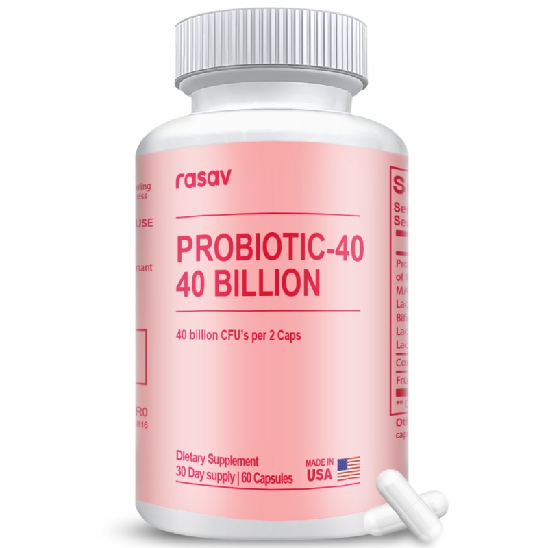 Probiotic 40 Billion CFU - Bifidus Probiotics and Daily Immune Balance Probiotics for Gut and Digestive Health - 4 Clinically-Studied Strains