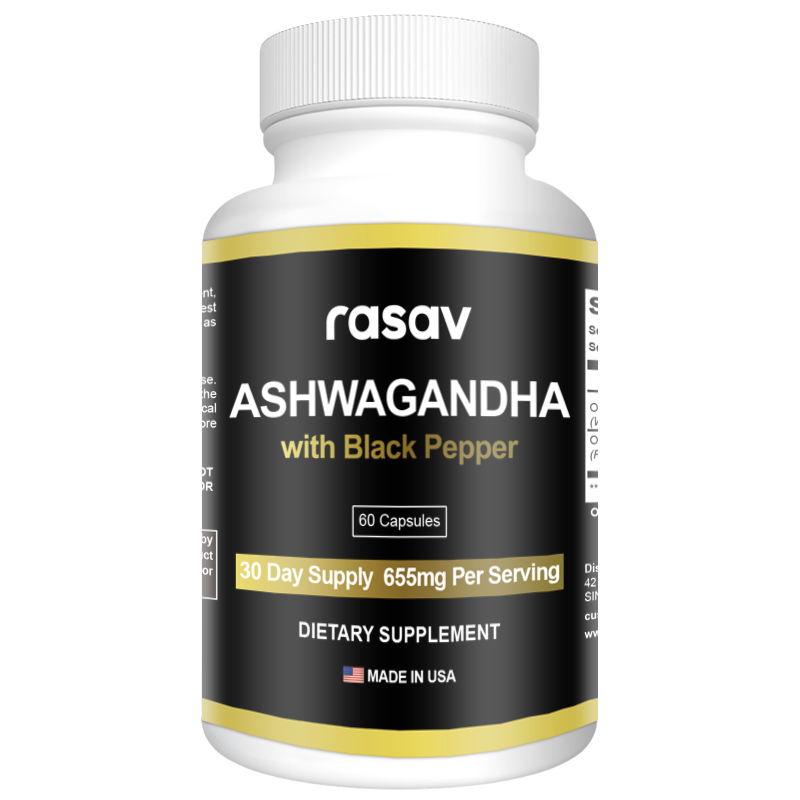 Organic Ashwagandha Extra Strength Stress & Mood Support with Black Pepper