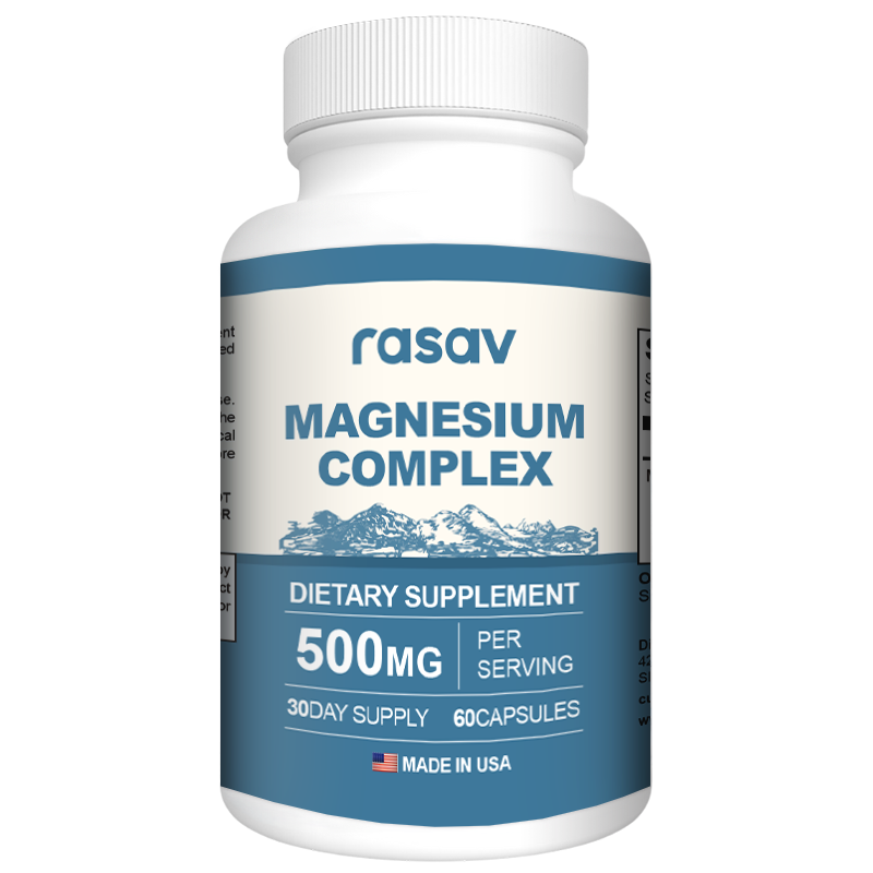 Magnesium Complex - High Absorption Magnesium Supplement with Magnesium Hydroxide, Citrate, Glycinate, Malate & More