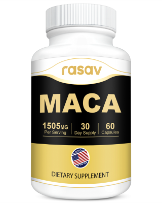 Organic Maca Root Capsules 1500mg - Made with Black, Red, Yellow Peruvian Maca Root Extract & Black Pepper - 60 Vegan Pills - Supports Energy, Performance & Mood for Men & Women