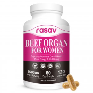 Beef Organ Supplement for Women - 100% Grass Fed & Pasture Raised - Supports Hormone Balance, Energy & Immune Health - Desiccated Beef Liver, Kidney, Heart, Spleen & Pancreas - 120 Capsules