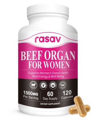 Beef Organ Supplement for Women - 100% Grass Fed & Pasture Raised - Supports Hormone Balance, Energy & Immune Health - Desiccated Beef Liver, Kidney, Heart, Spleen & Pancreas - 120 Capsules