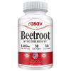Rasav Beet Root Capsules 1300mg Per Serving - Beetroot Powder Supports Blood Flow, Blood Pressure, Heart & Energy, Beet Root Supplement Non-GMO - 60 Capsules, 30-Day Supply