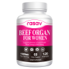 Rasav Beef Organ Supplement for Women - Supports Hormone Balance| Ferritin & Energy Levels - Grass-Fed Beef Liver, Kidney, Heart, & More - 120 Capsules