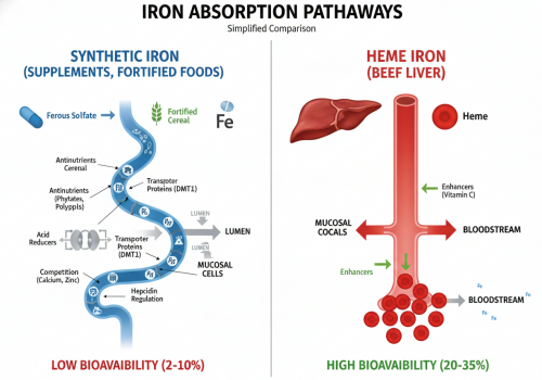 Why Heme Iron in Beef Organs Surpasses Synthetic Iron Supplements
