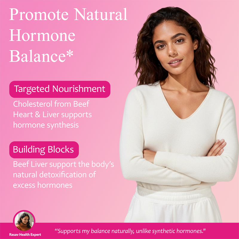 Beef Organ Supplement for Women - Supports Hormone, Ferritin, Energy, Skin - Ovary, Uterus, Liver & More Female-Optimized Formulate - 100% Grass Fed, Pasture Raised - 3rd Party - 120 Capsules