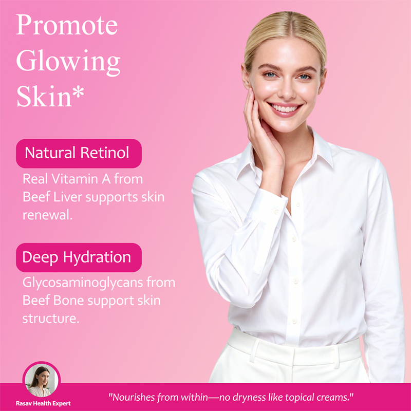 Beef Organ Supplement for Women - Supports Hormone, Ferritin, Energy, Skin - Ovary, Uterus, Liver & More Female-Optimized Formulate - 100% Grass Fed, Pasture Raised - 3rd Party - 120 Capsules